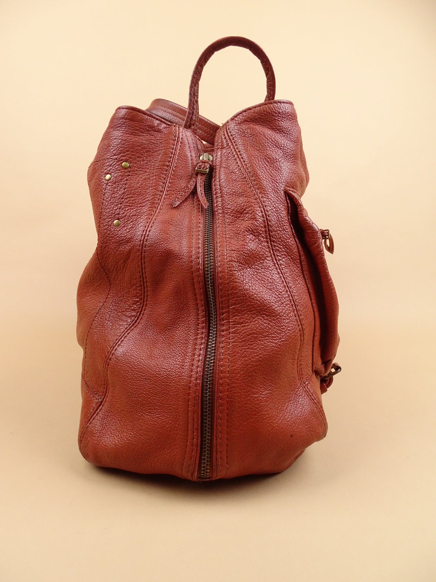 Sac Jérôme Dreyfuss "Max" Femme Couleur Cognac En Cuir