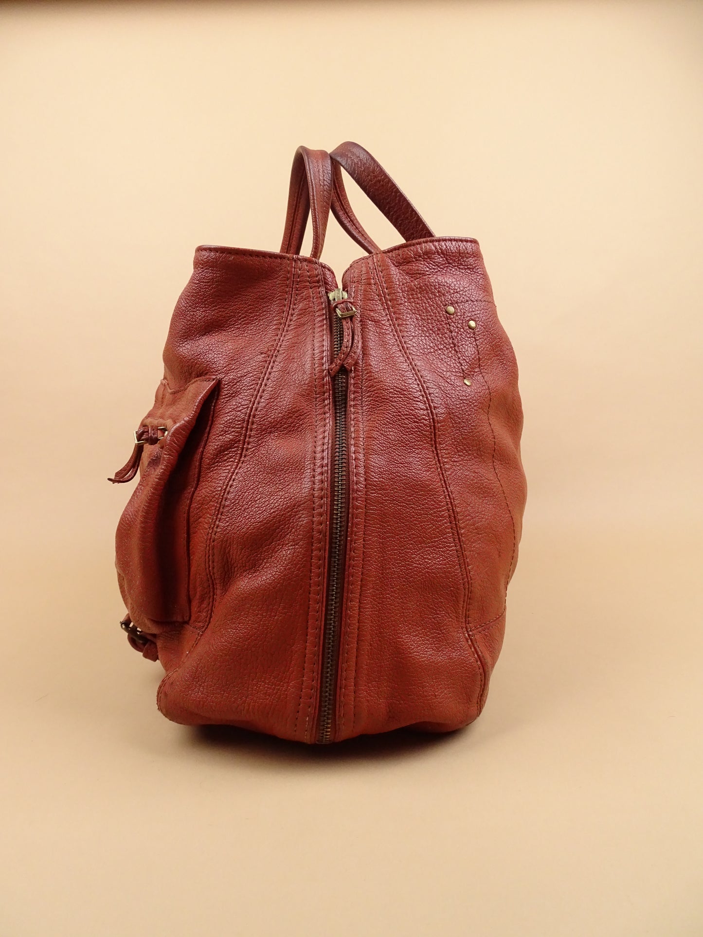 Sac Jérôme Dreyfuss "Max" Femme Couleur Cognac En Cuir