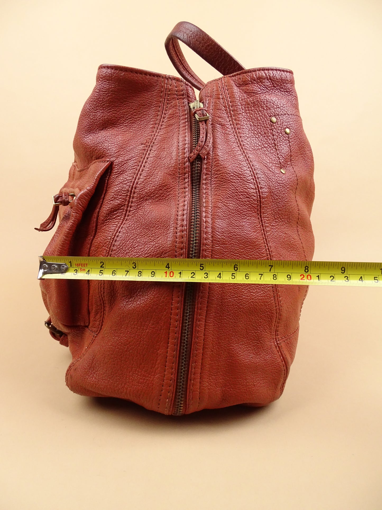 Sac Jérôme Dreyfuss "Max" Femme Couleur Cognac En Cuir