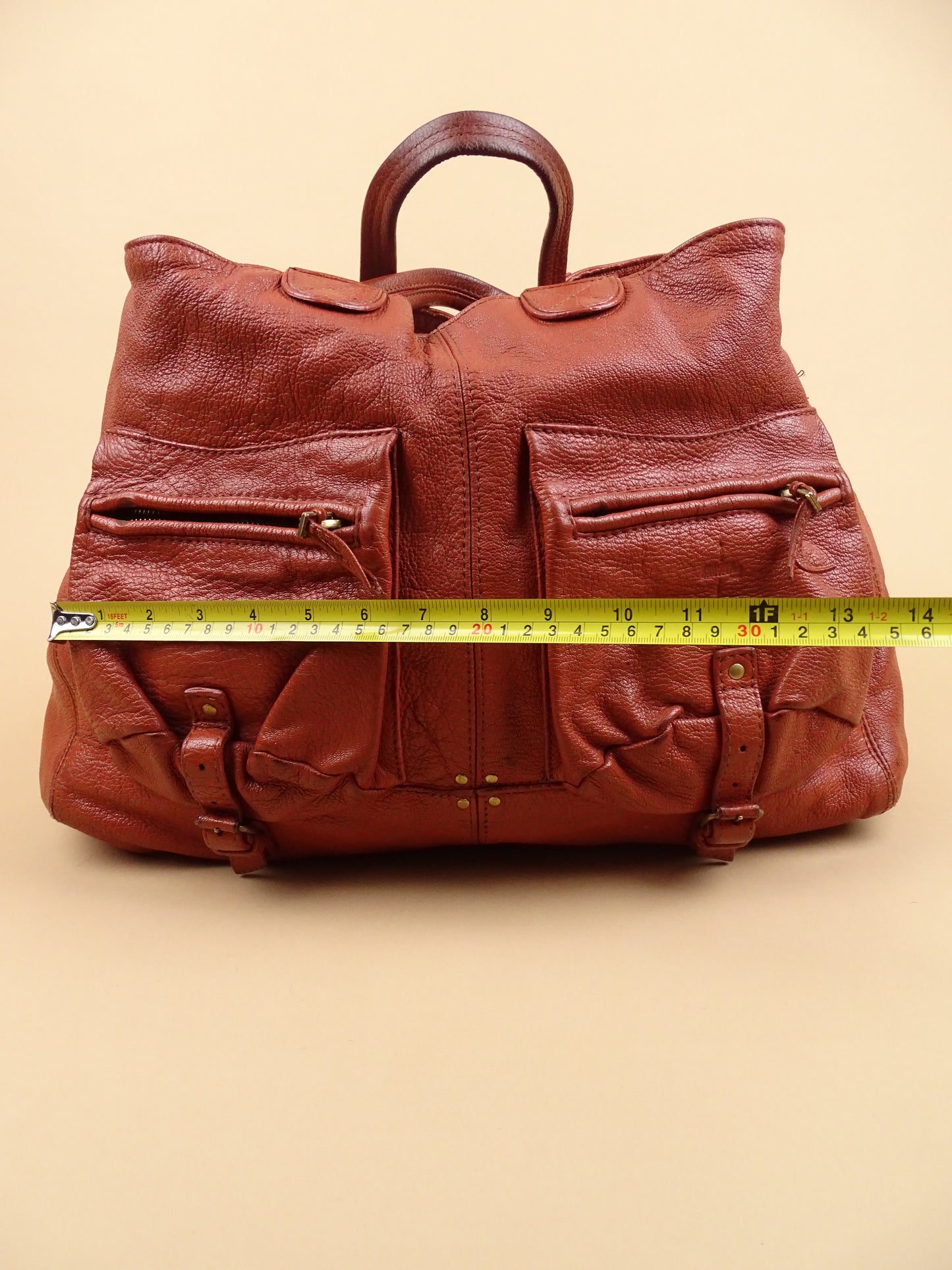 Sac Jérôme Dreyfuss "Max" Femme Couleur Cognac En Cuir