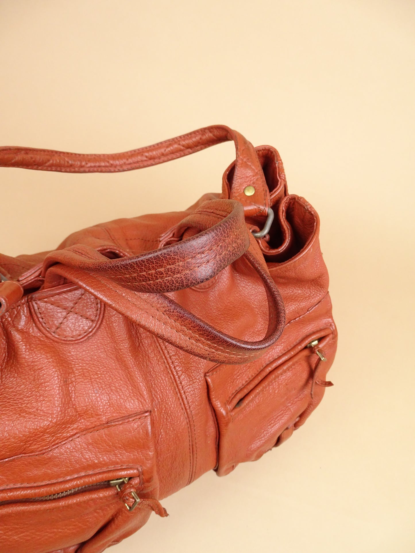 Sac Jérôme Dreyfuss "Max" Femme Couleur Cognac En Cuir