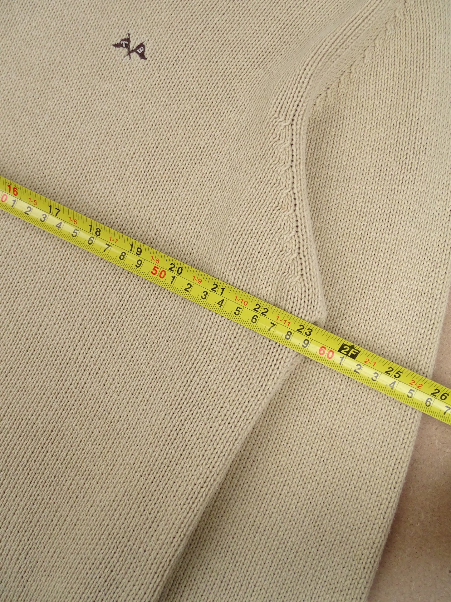 Pull Burberry Col Rond Homme Beige XL Homme Coton Acrylique