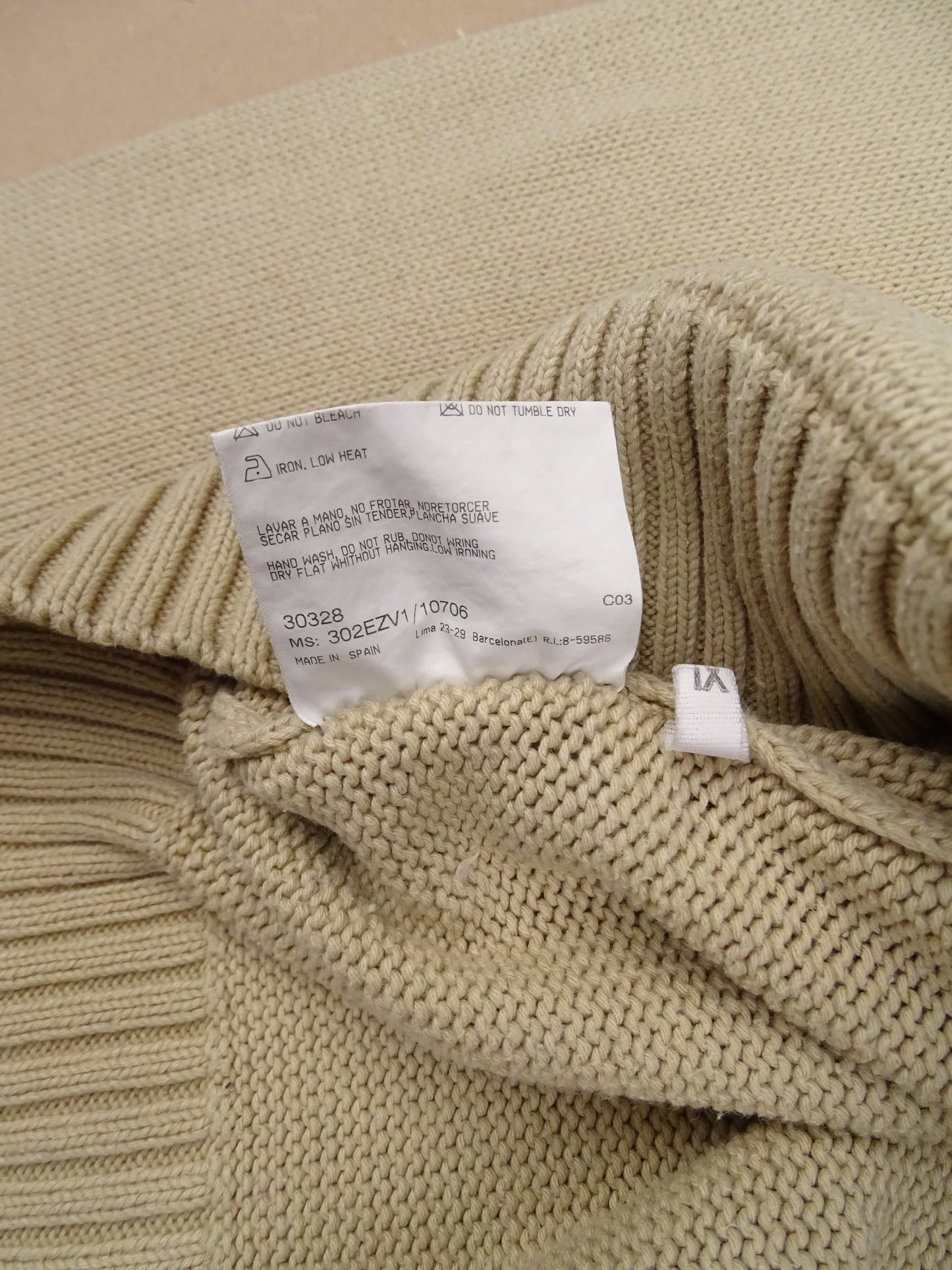 Pull Burberry Col Rond Homme Beige XL Homme Coton Acrylique