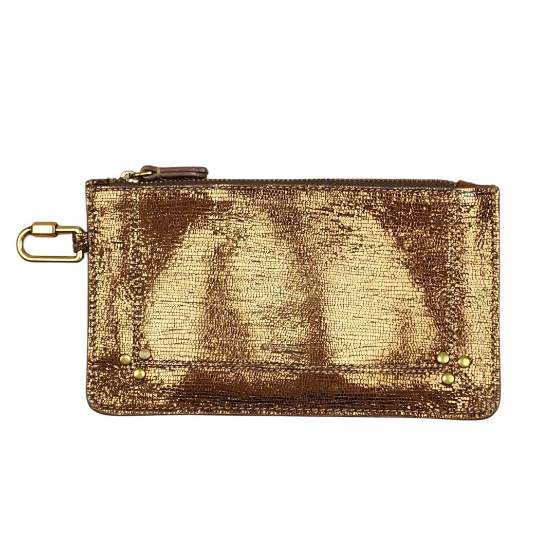 Jérôme Dreyfuss Pochette "Popoche Chèvre Lamé Champagne" Or S  Femme