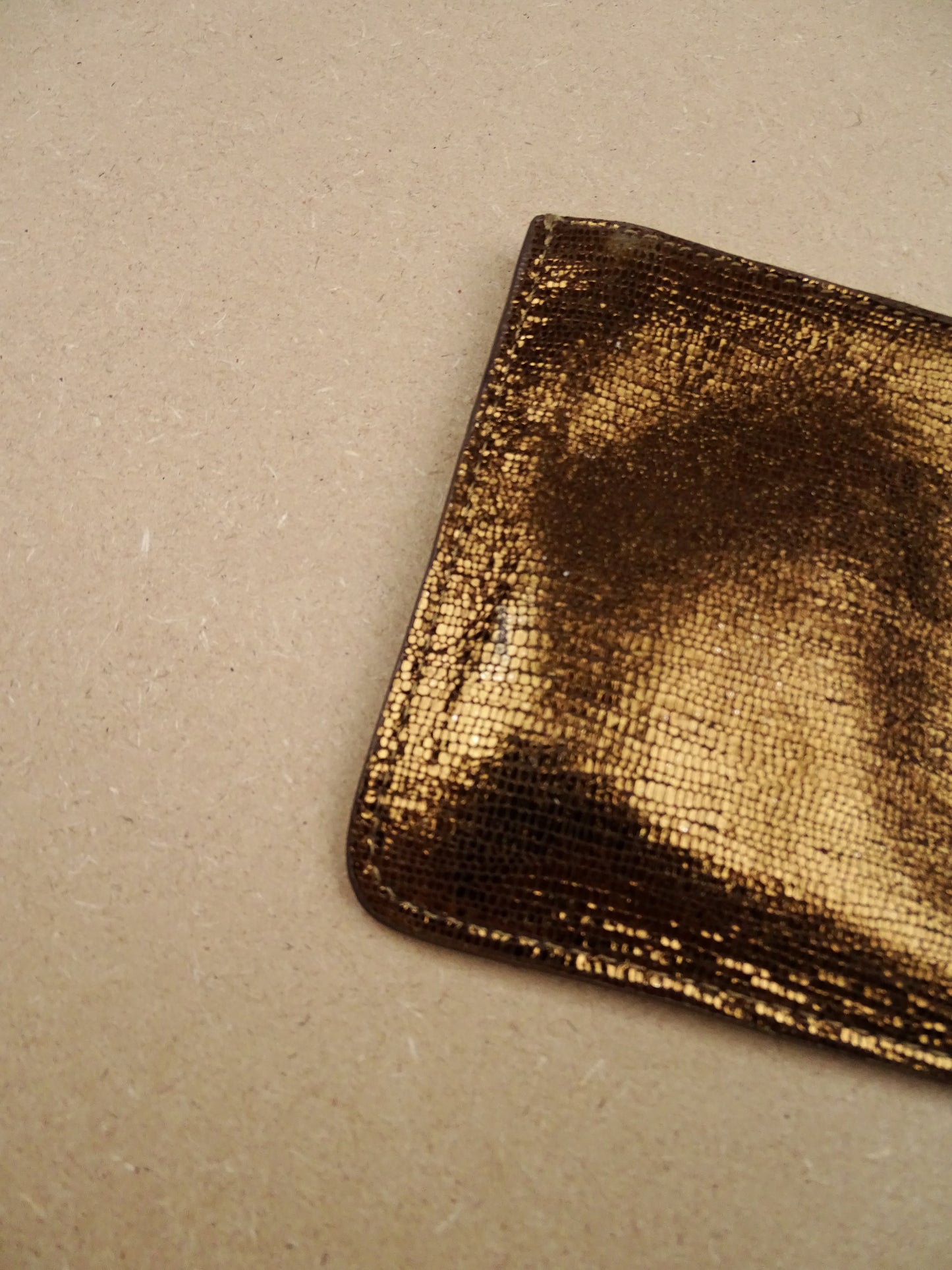 Jérôme Dreyfuss Pochette "Popoche Chèvre Lamé Champagne" Or S  Femme