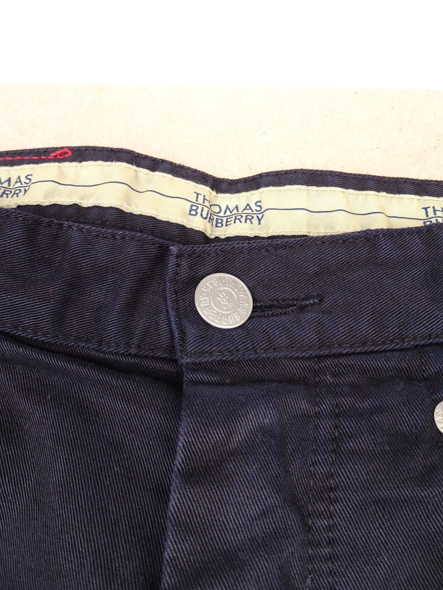 Pantalon Burberry Chino Bleu Marine 100% Coton 36 / XS / Homme