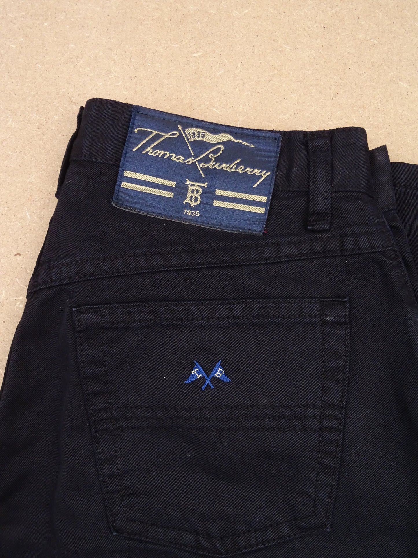 Pantalon Burberry Chino Bleu Marine 100% Coton 36 / XS / Homme