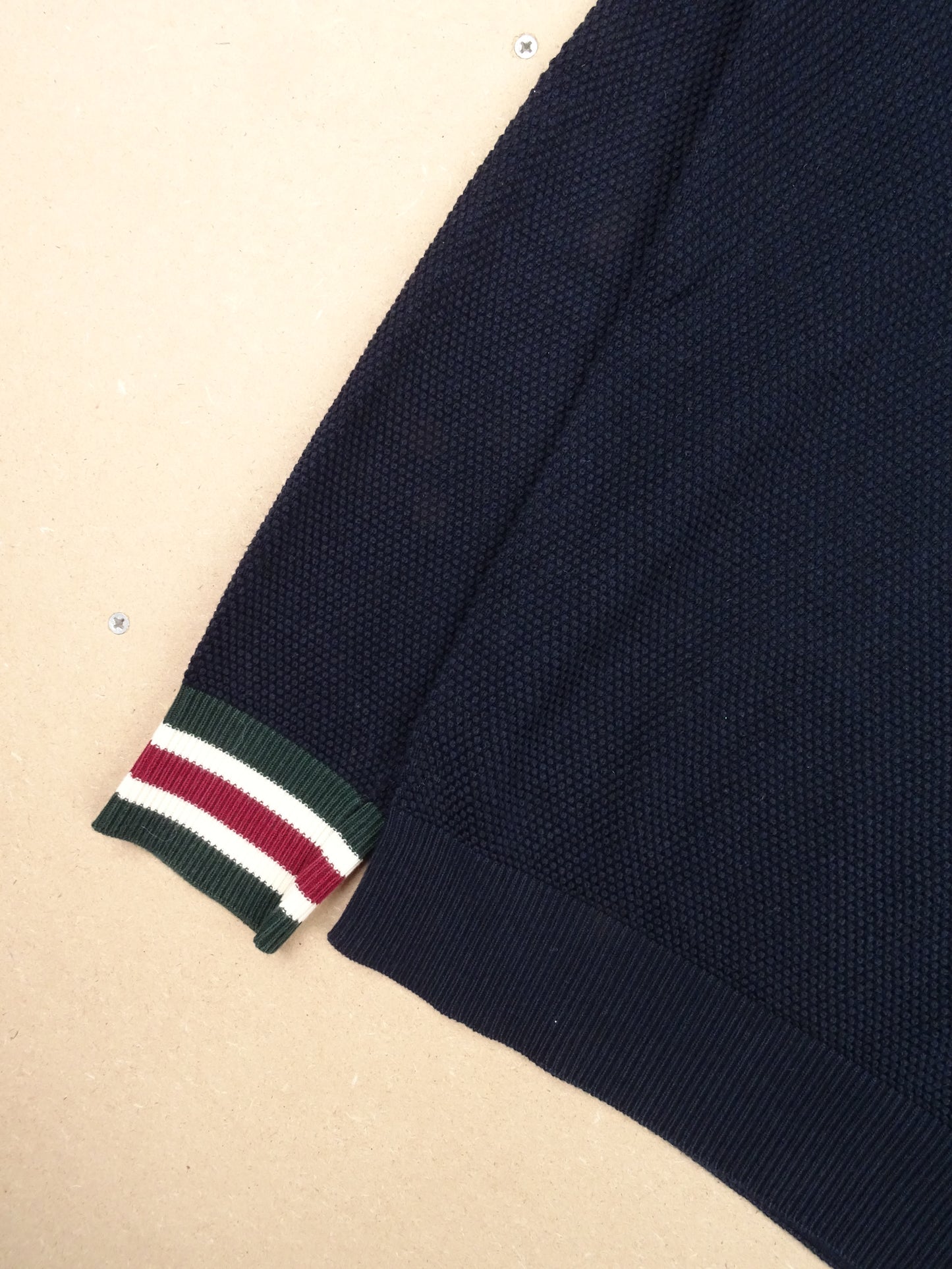 Bleu Marine Pull Moncler Maille Côtelée M Homme