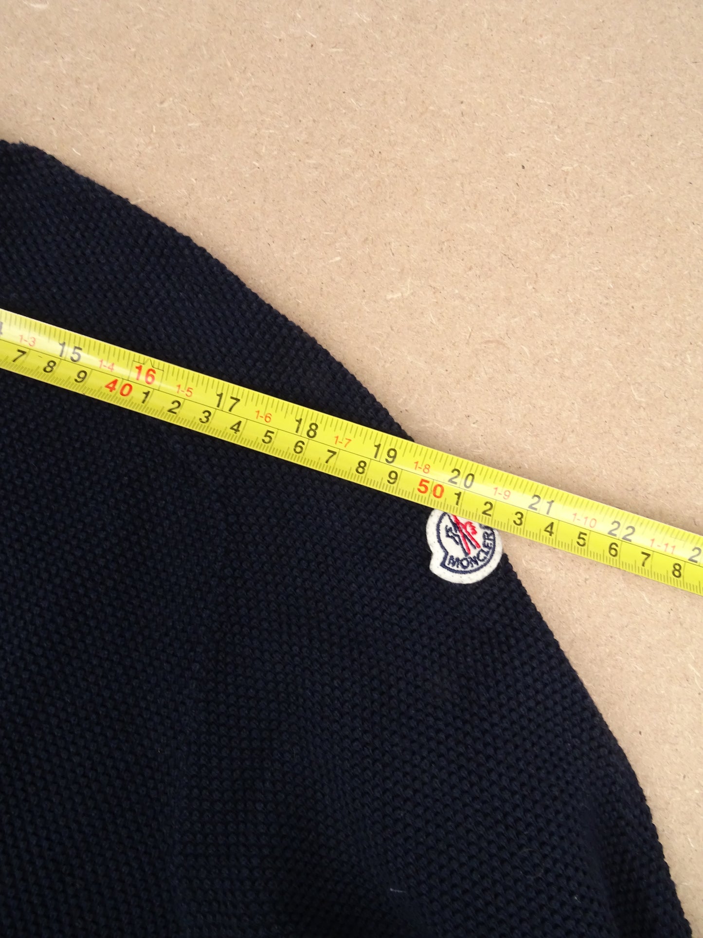 Bleu Marine Pull Moncler Maille Côtelée M Homme