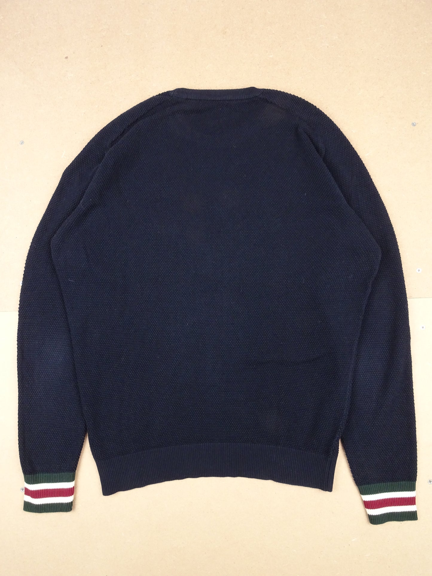 Bleu Marine Pull Moncler Maille Côtelée M Homme