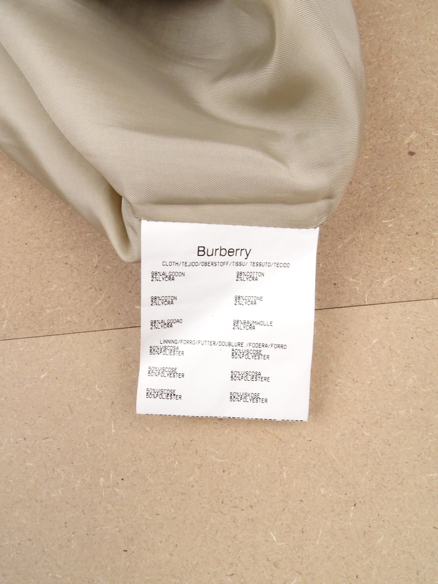 Jupe Burberry Velours En Dessous Mi-Longue Genoux Beige 42 / XL Femme Y2K