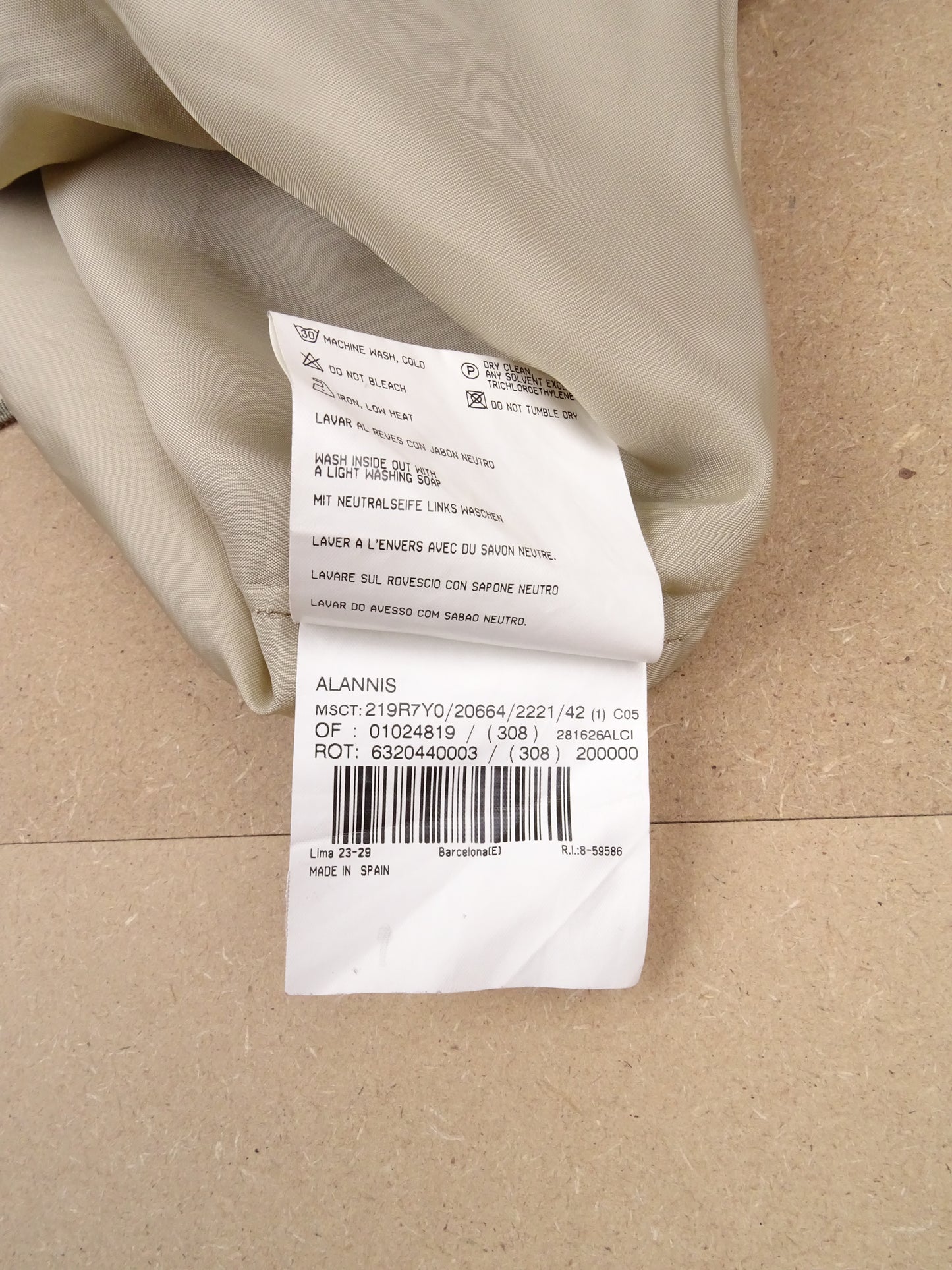 Jupe Burberry Velours En Dessous Mi-Longue Genoux Beige 42 / XL Femme Y2K