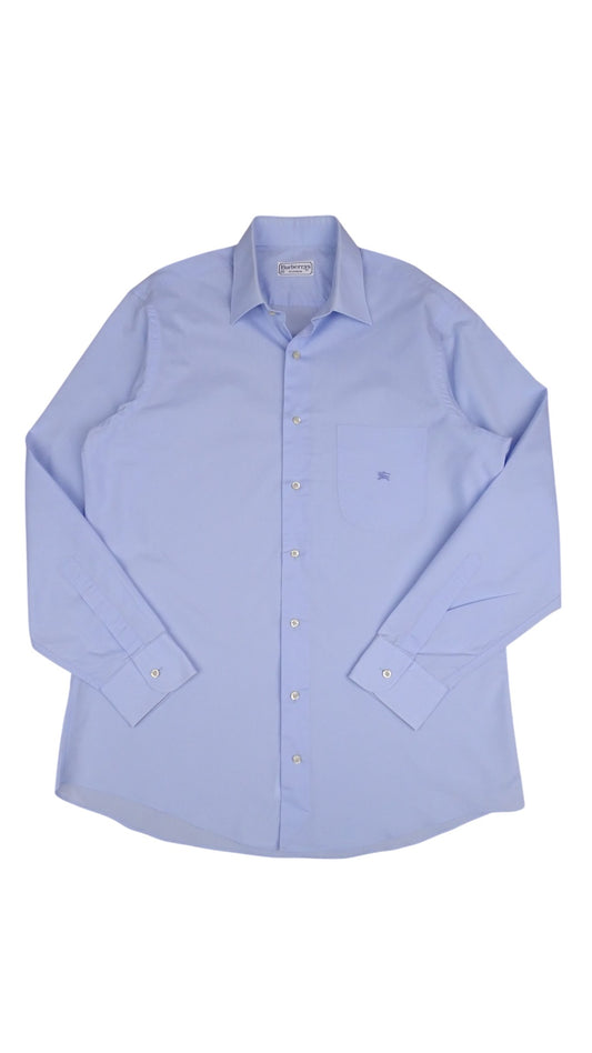 Chemise Burberry Bleue Logo Brodé L Homme