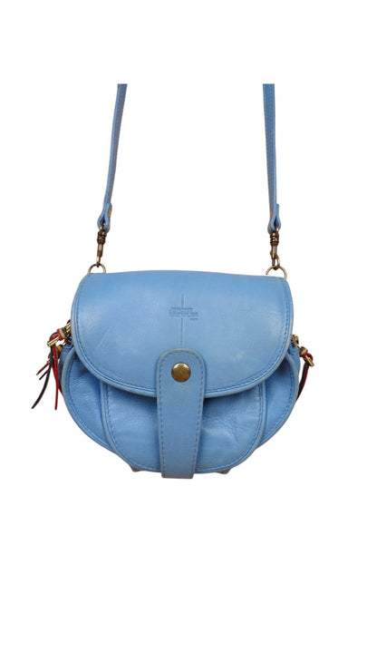 Sac Jérôme Dreyfuss "Momo" Bleu Cuir Bandoulière
