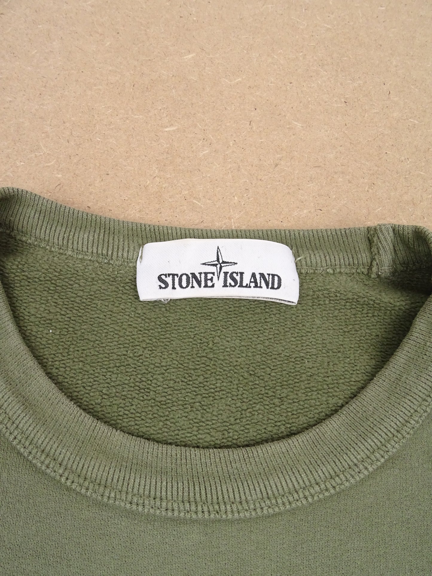 Pull Stone Island Col Rond Sweat Crewneck Kaki S Homme