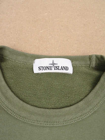 Pull Stone Island Col Rond Sweat Crewneck Kaki S Homme
