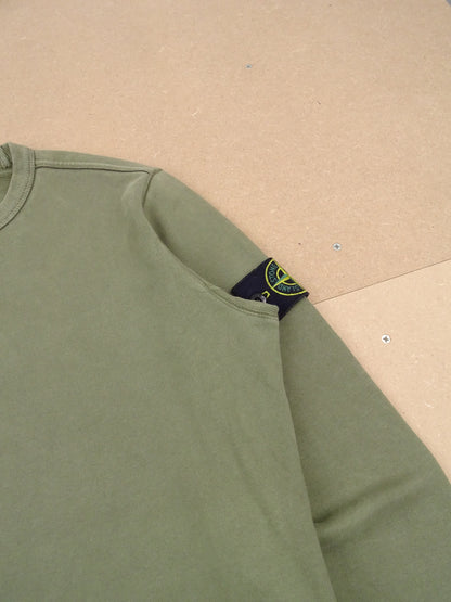Pull Stone Island Col Rond Sweat Crewneck Kaki S Homme