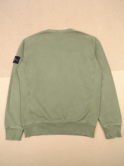 Pull Stone Island Col Rond Sweat Crewneck Kaki S Homme