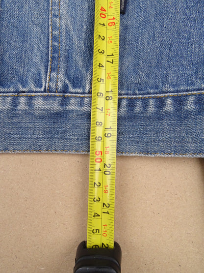 Veste Burberry En Jean Cropped S Femme Bleu