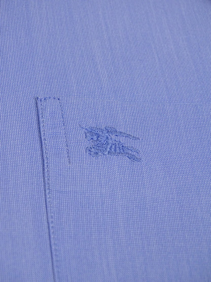 Chemise Burberry Bleue Logo Brodé L Homme