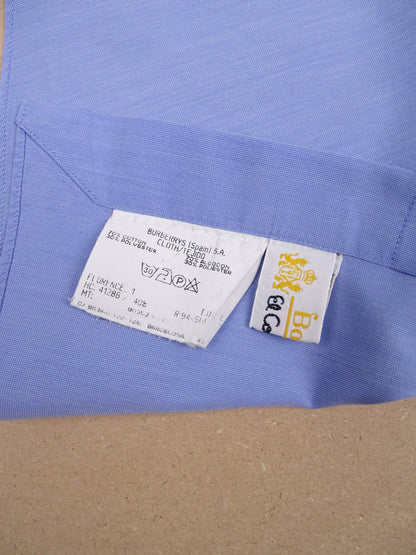 Chemise Burberry Bleue Logo Brodé L Homme