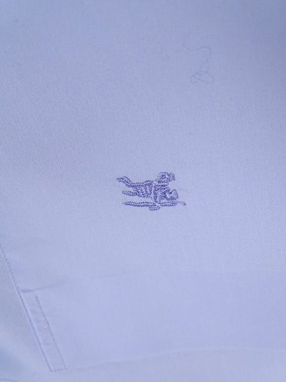 Chemise Burberry Bleue Logo Brodé L Homme