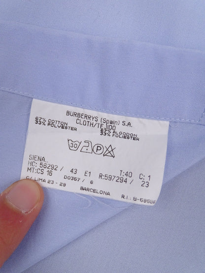 Chemise Burberry Bleue Logo Brodé L Homme