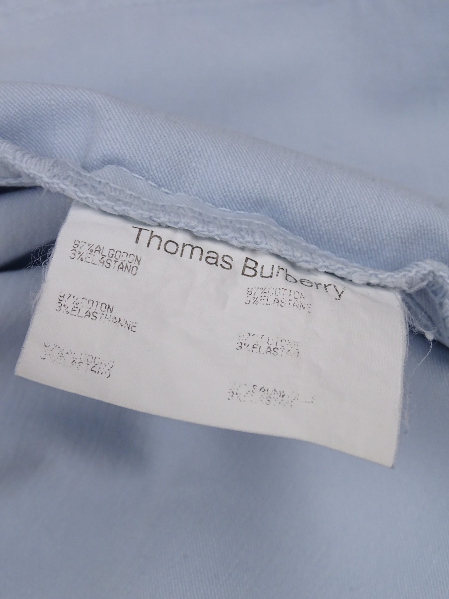 Veste Burberry Coton Bleu Clair M Femme