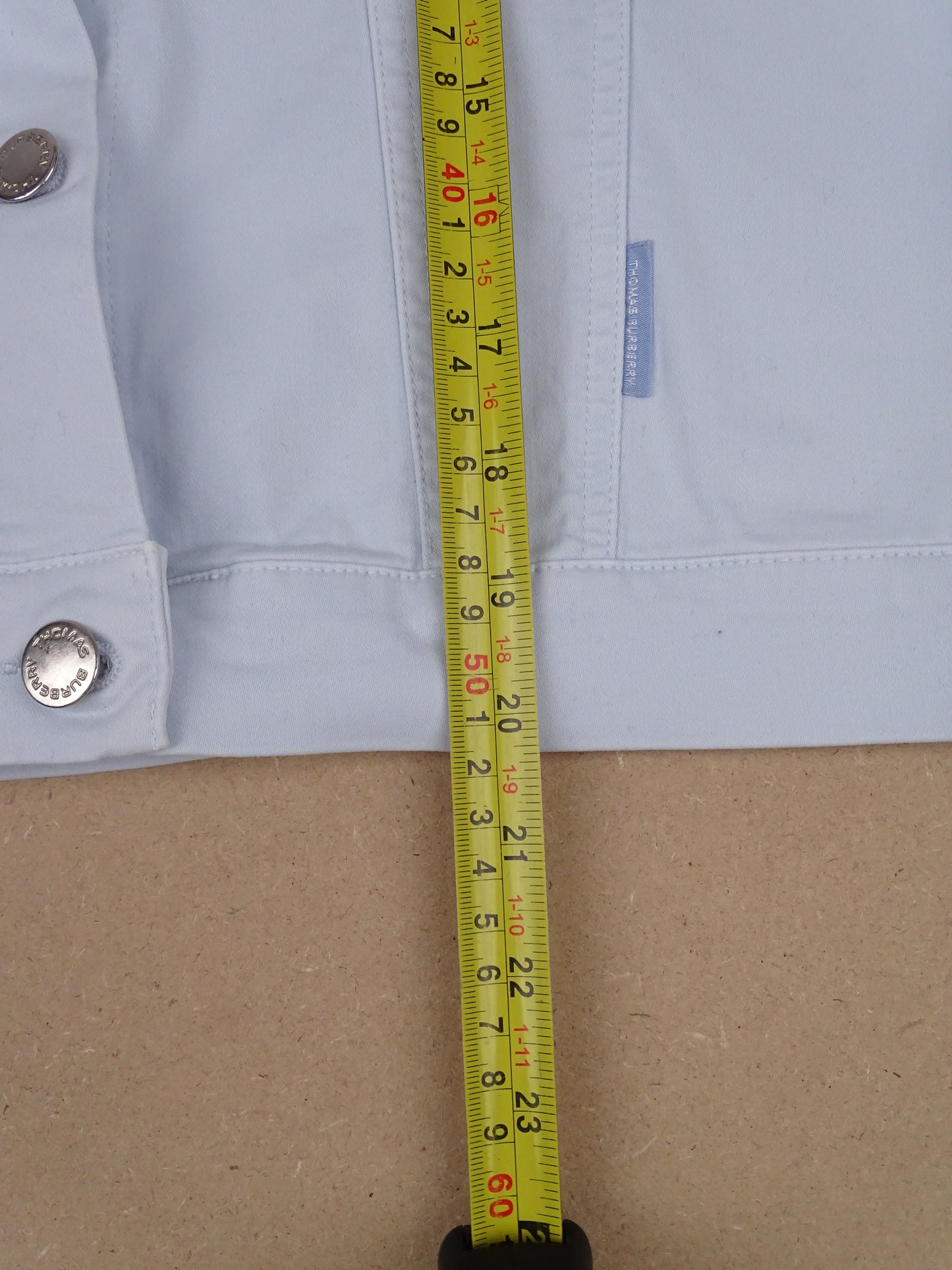 Veste Burberry Coton Bleu Clair M Femme