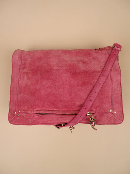 Sac Jérôme Dreyfuss "Albert" Rose Daim Femme Bandoulière