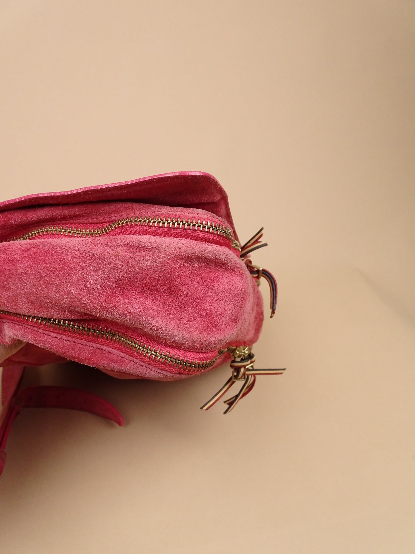 Sac Jérôme Dreyfuss "Albert" Rose Daim Femme Bandoulière
