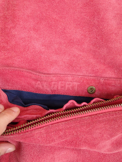 Sac Jérôme Dreyfuss "Albert" Rose Daim Femme Bandoulière