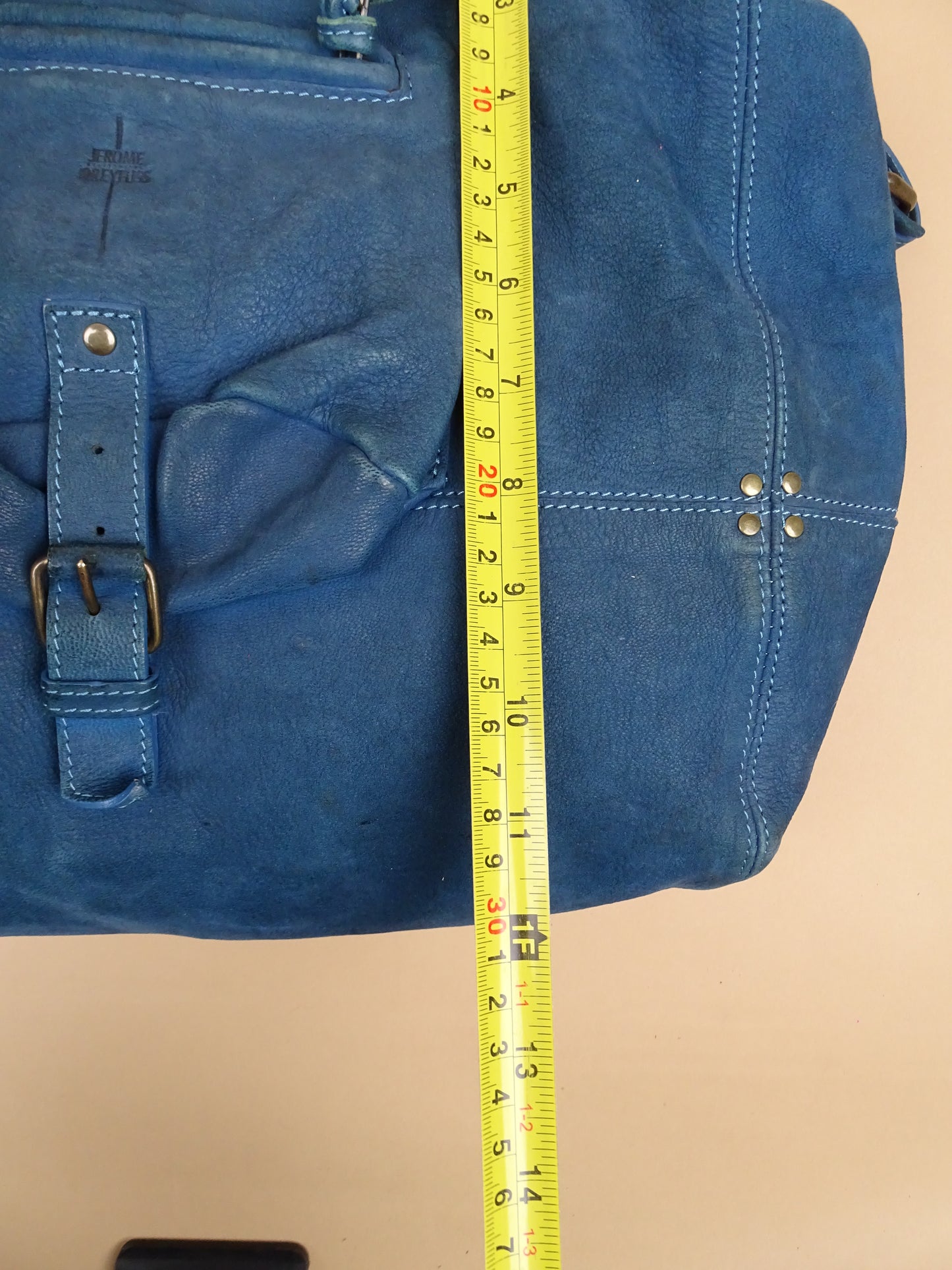 Sac Jérôme Dreyfuss "Billy" M Bleu Cuir Doux