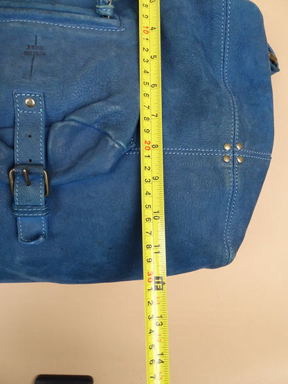 Sac Jérôme Dreyfuss "Billy" M Bleu Cuir Doux