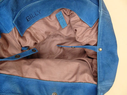 Sac Jérôme Dreyfuss "Billy" M Bleu Cuir Doux