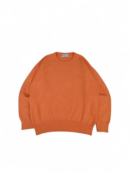 Pull Burberry Orange Col Rond M Homme Laine