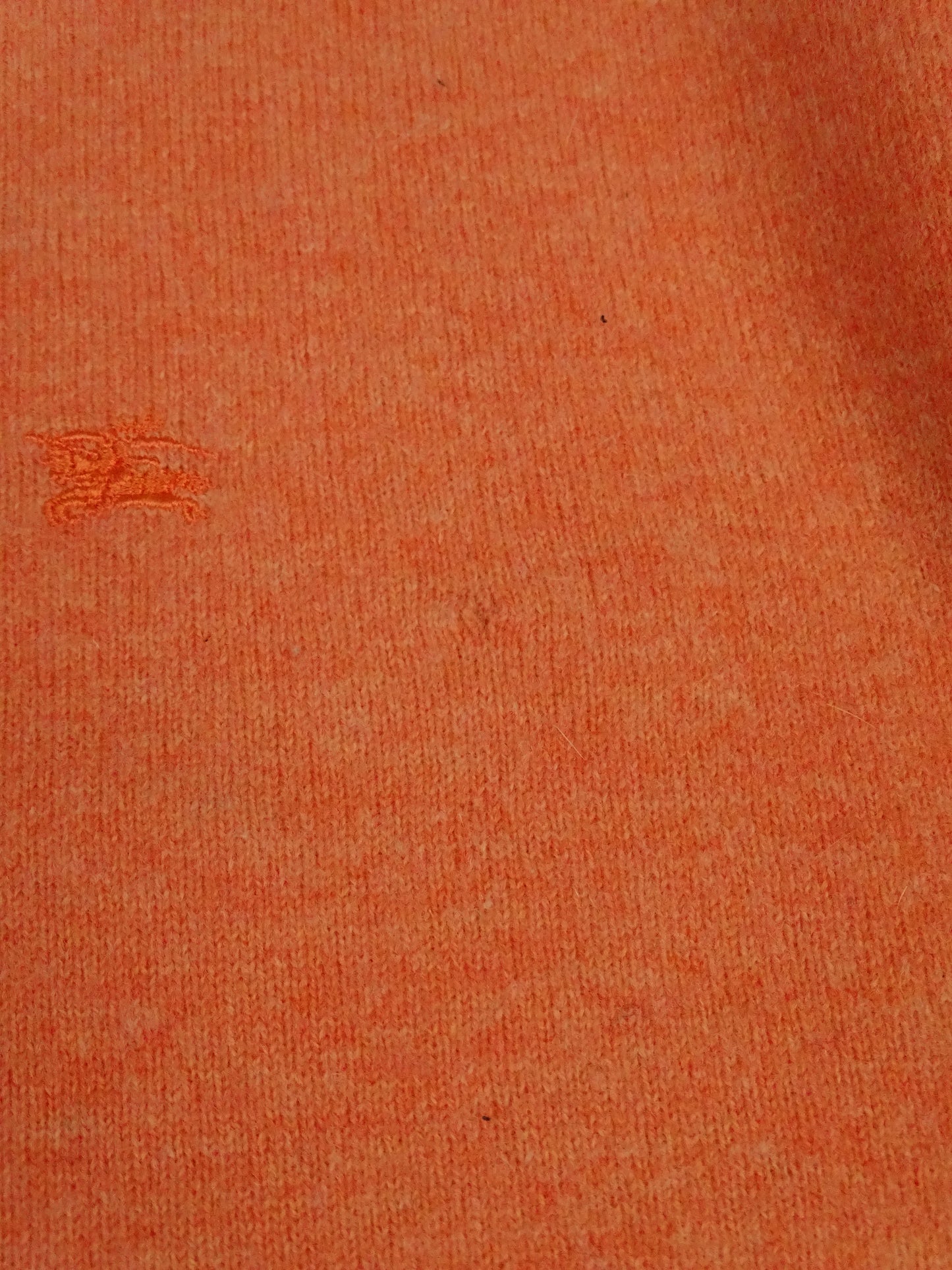 Pull Burberry Orange Col Rond M Homme Laine