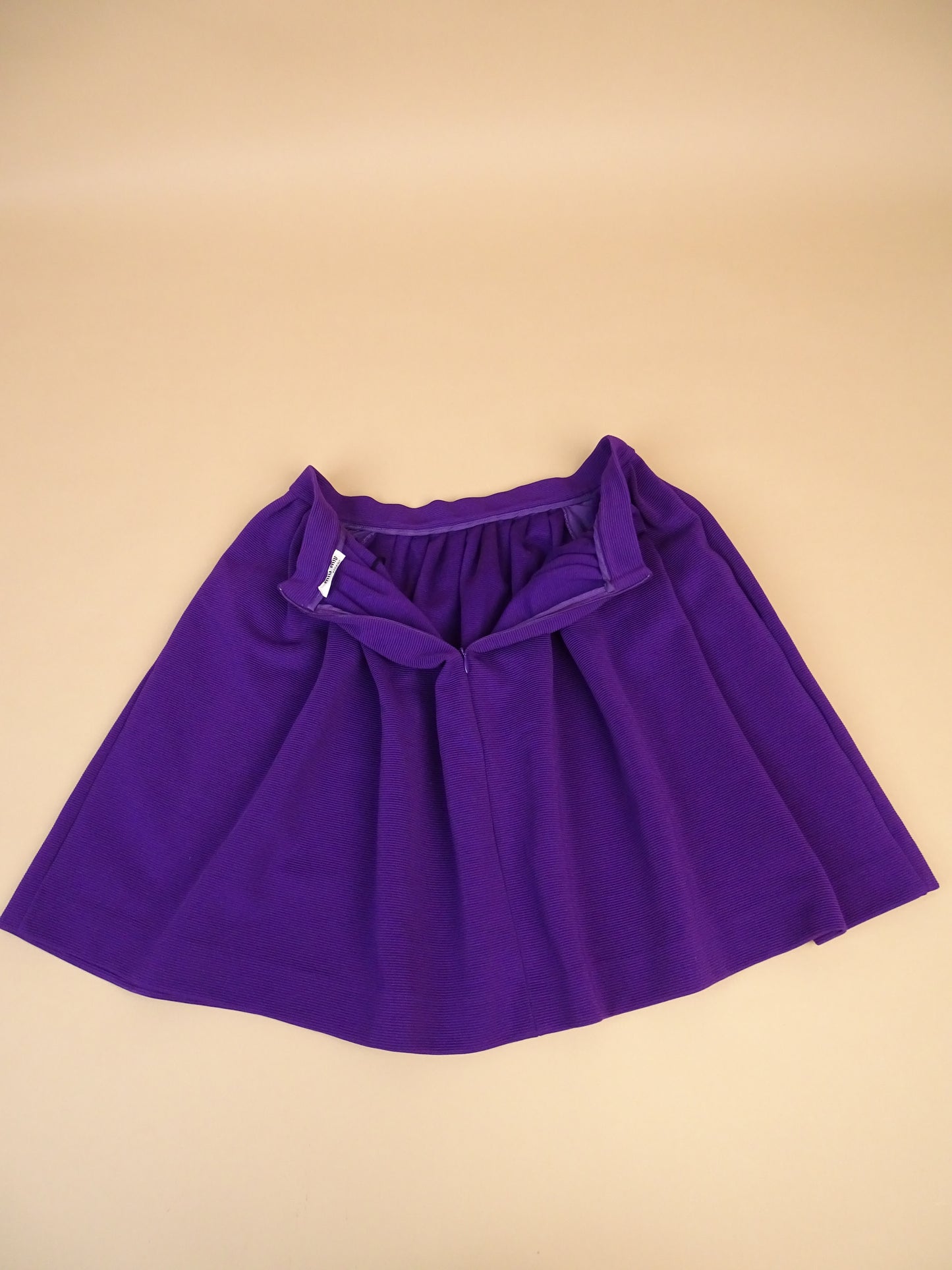 Mini-Jupe Bubble Miu Miu  Plissée Violette nylon Coton S Femme