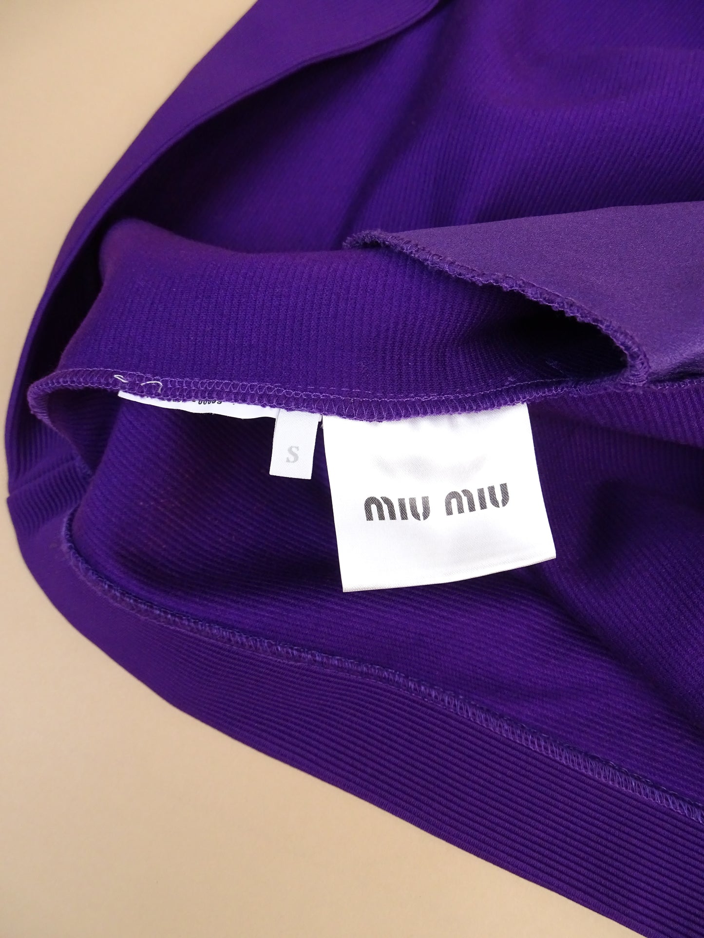 Mini-Jupe Bubble Miu Miu  Plissée Violette nylon Coton S Femme