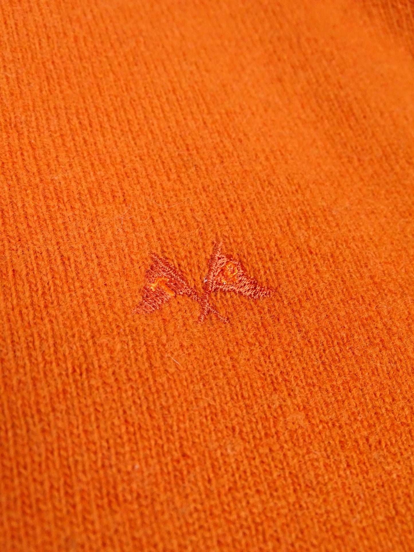 Pull Laine Orange Burberry M Homme 100% Laine