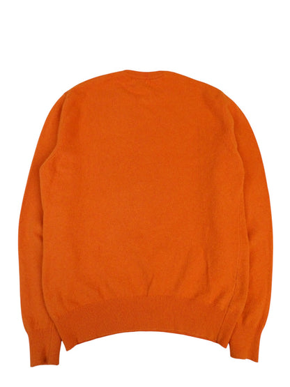 Pull Laine Orange Burberry M Homme 100% Laine
