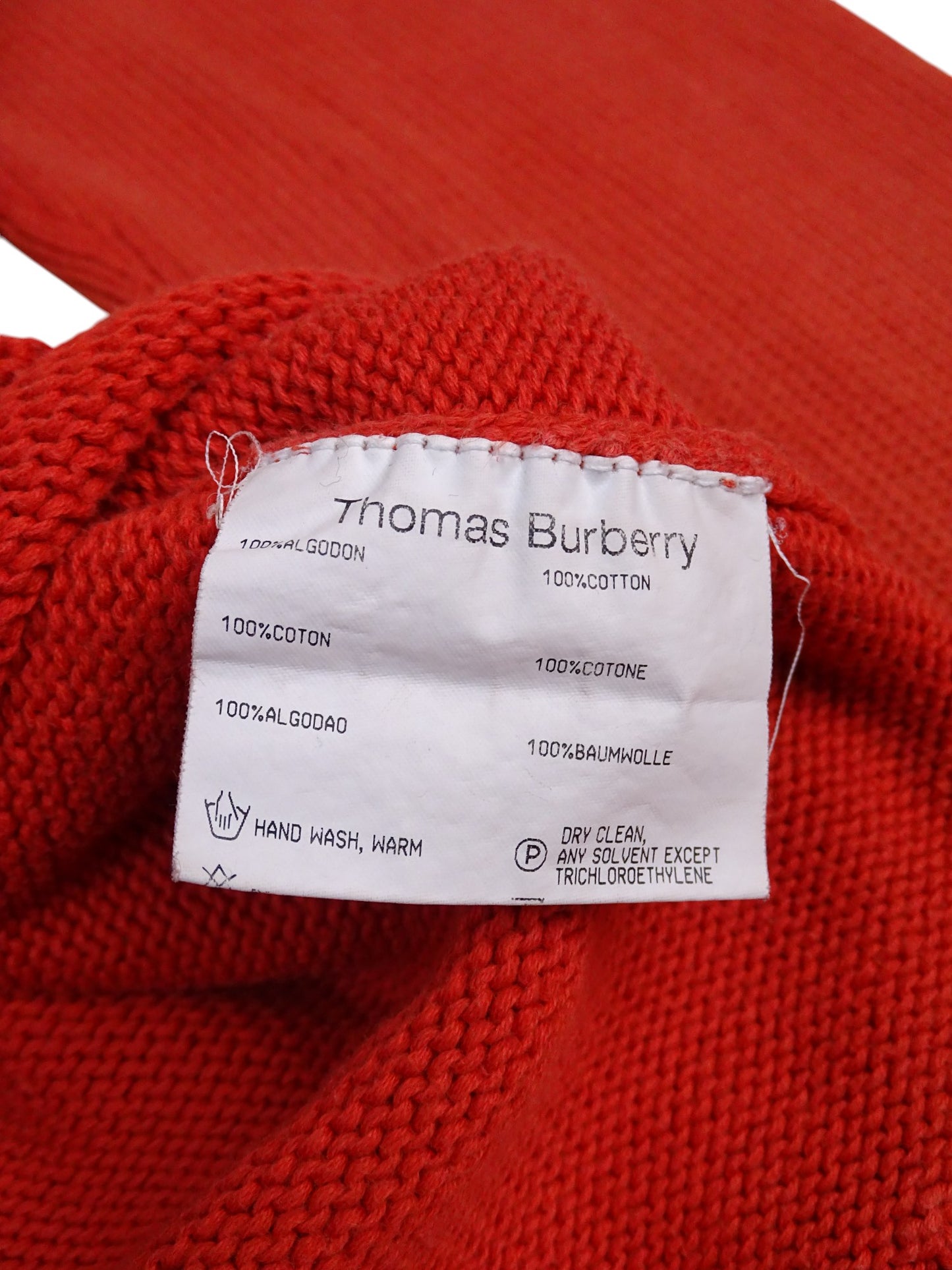 Veste Zippée Orange Logo Dos Burberry XL Homme