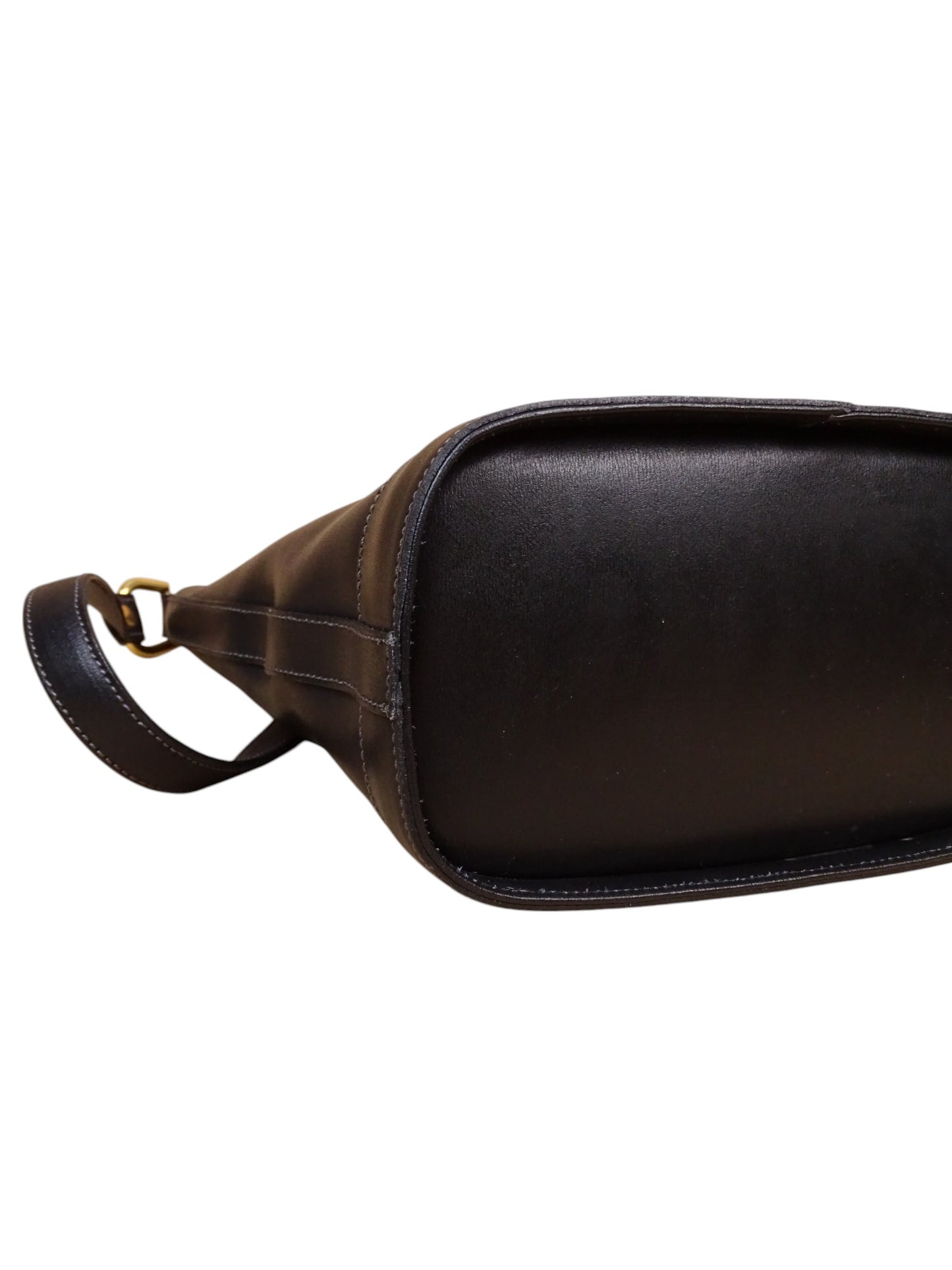 Courrèges Sac À Bandoulière Noir Cuir Vintage 1985 Femme