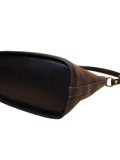 Courrèges Sac À Bandoulière Noir Cuir Vintage 1985 Femme