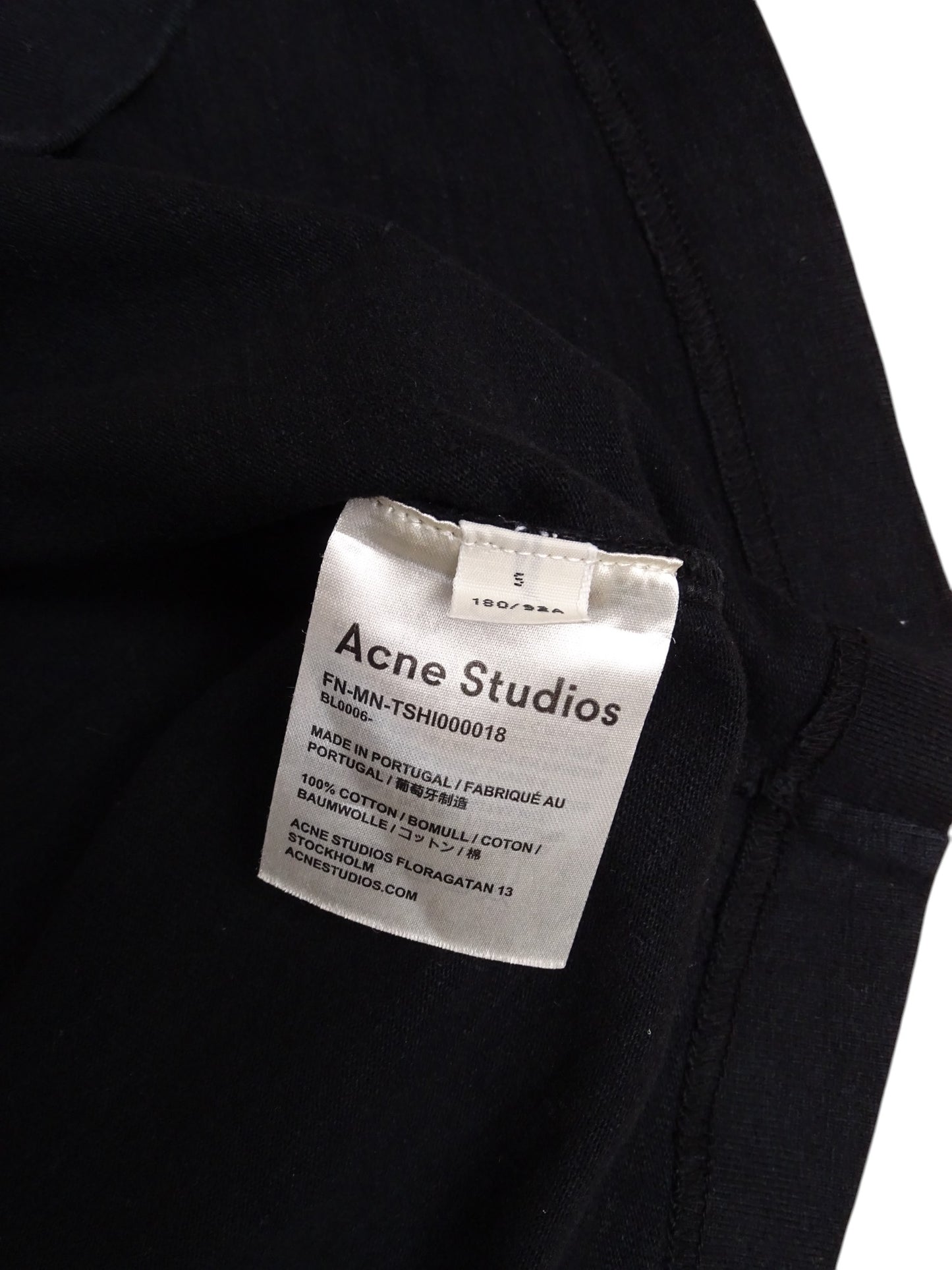 T-shirt Noir Acne Studios Oversize Coton L Homme
