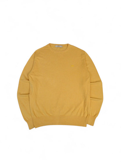 Pull Jaune Burberry Col Rond Coton M Homme