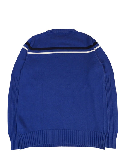 Burberry Pull Bleu Coton Rayures M Homme