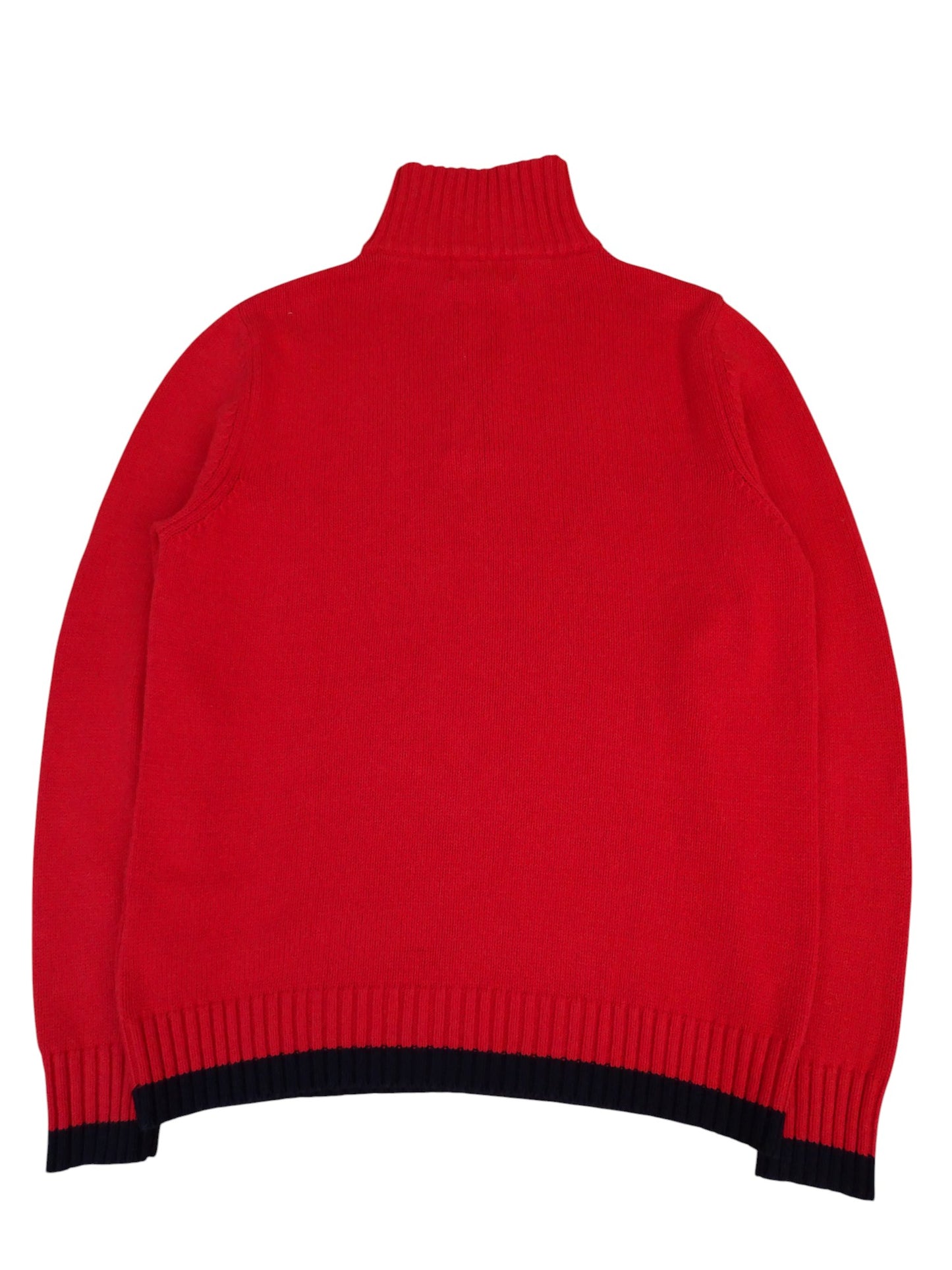 Burberry Pull Demi-Zip Rouge M Homme