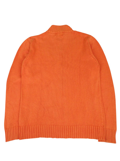 Burberry Veste Zippée Orange L Homme 100% Coton