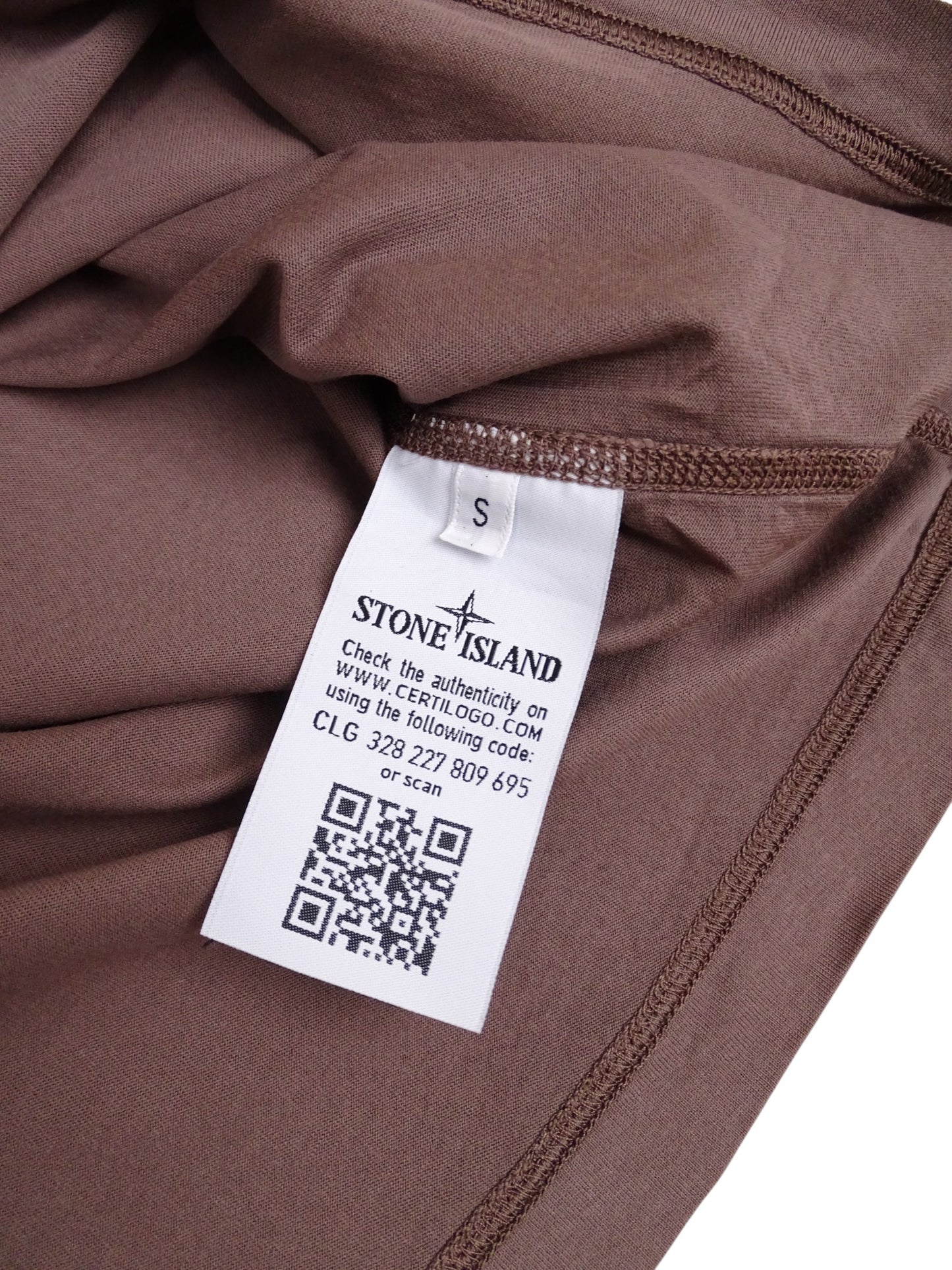Stone Island T-Shirt Marron Étoile Taille S Homme